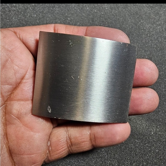 Brushed Silver Tone Rectangular Belt Buckle Unisex Minimalist Fits 1.5" Belts - Picture 1 of 9